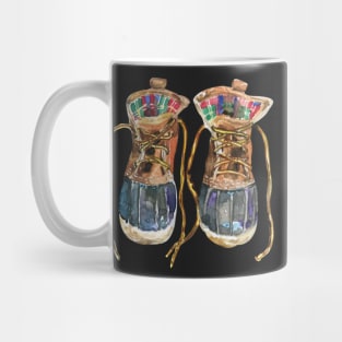 Hand Painted Watercolor Preppy Duck Boots Mug